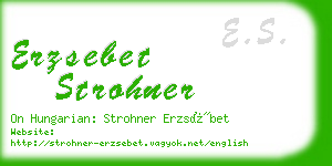 erzsebet strohner business card